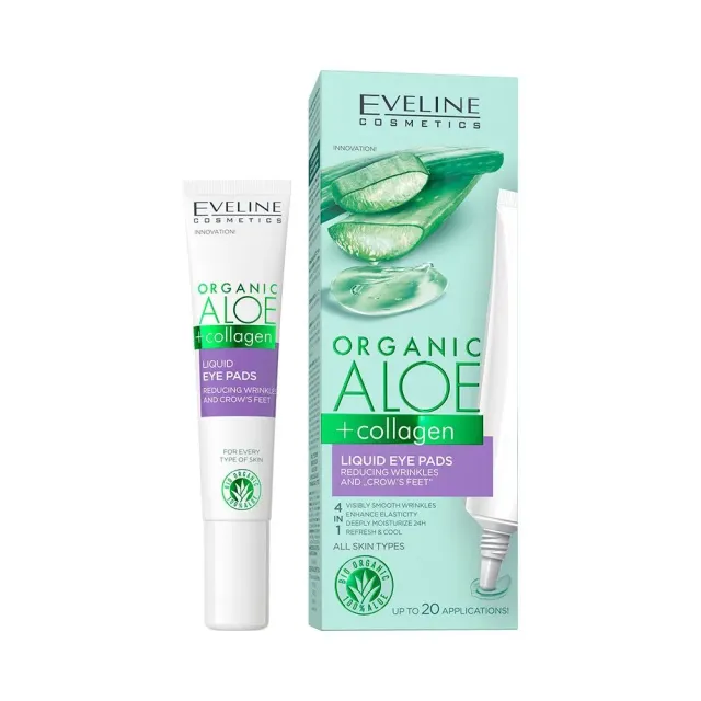 Eveline Cosmetics Aloe+Collagen patchs yeux anti-rides liquide