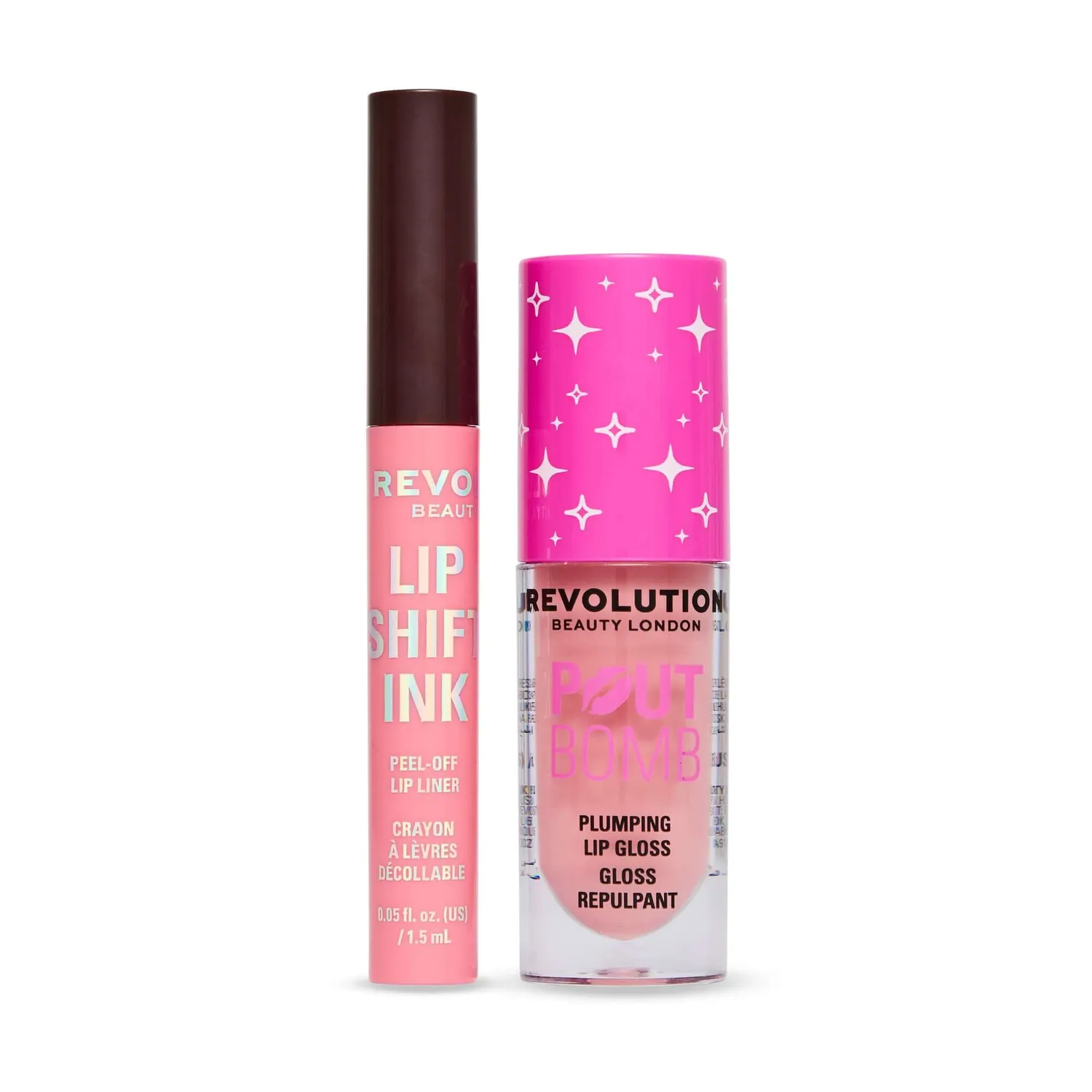 Revolution Day To Slay duo levres liner gloss rose bonbon