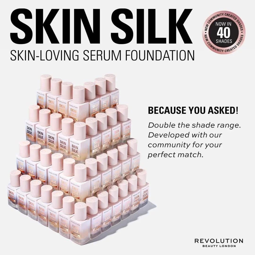 Revolution Skin Silk fond de teint sérum couvrance légère fini naturel