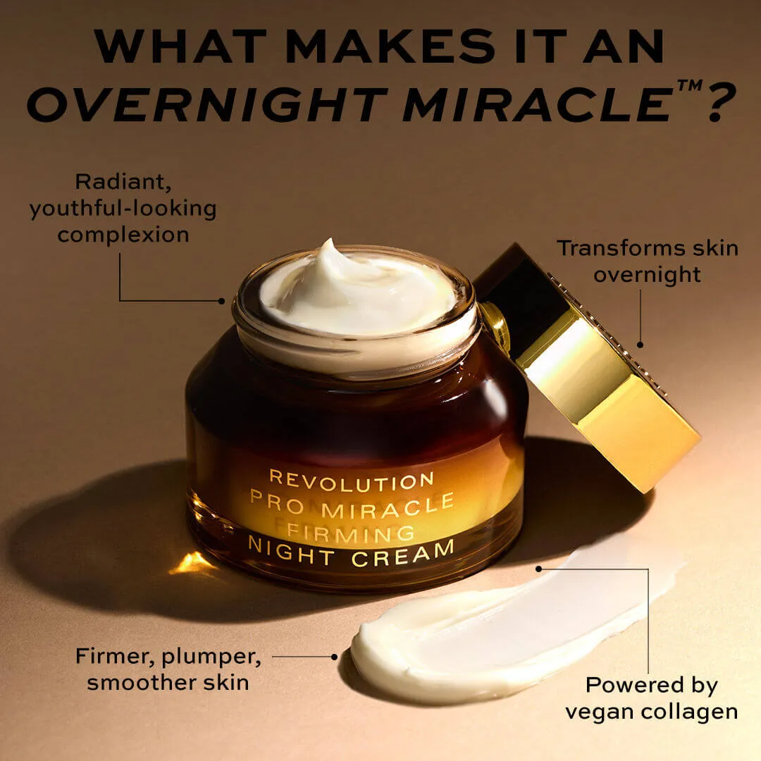 Revolution Pro Miracle Vegan Collagen crème nuit raffermissante