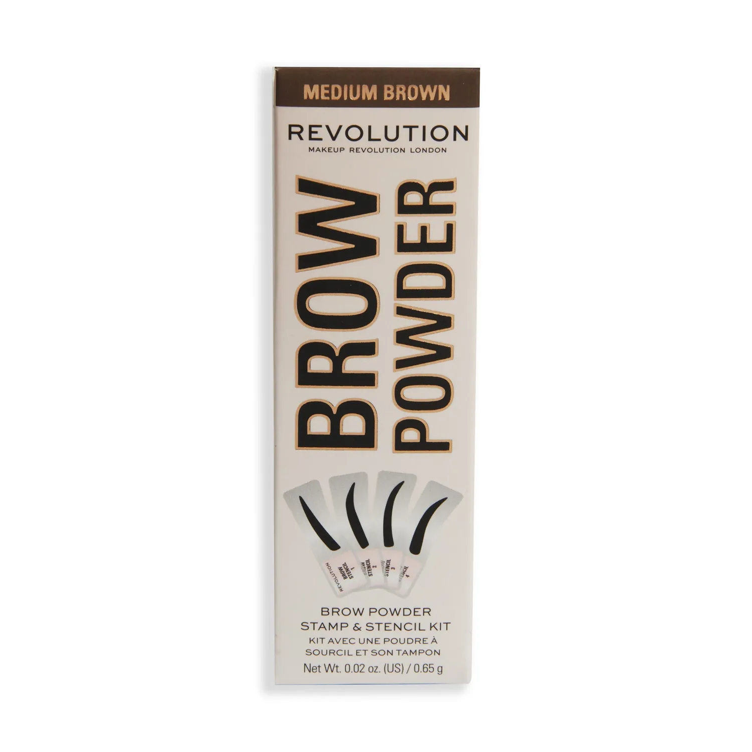 Revolution Stamp & Go kit sourcils Medium Brown poudre