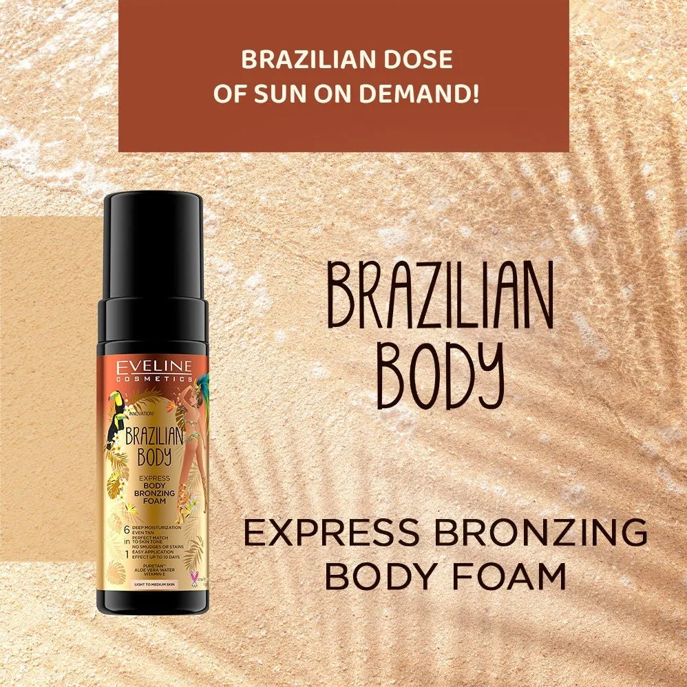 Eveline Brazilian Body Express mousse autobronzante hâle doré