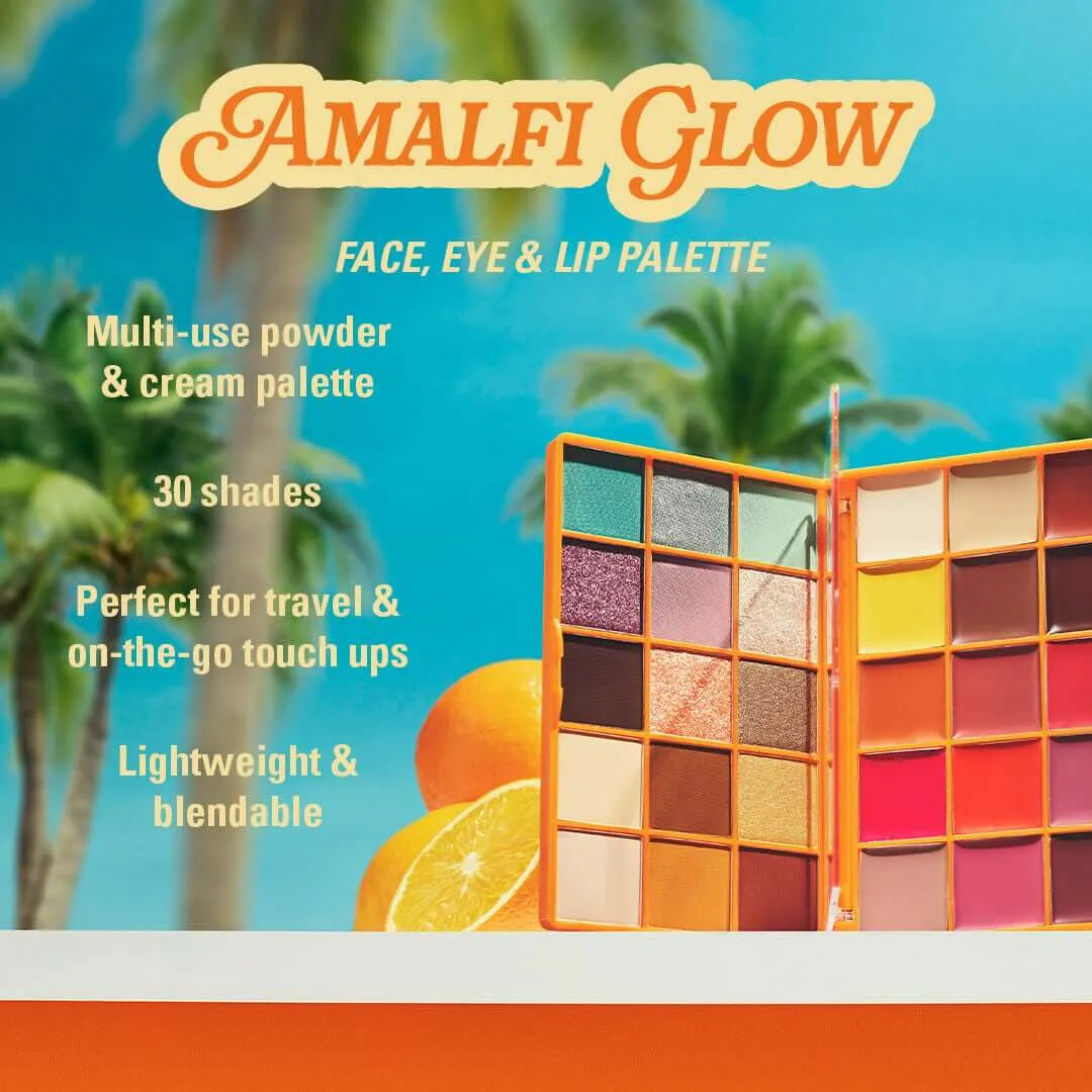 Revolution Everything Amalfi Glow palette visage yeux lèvres