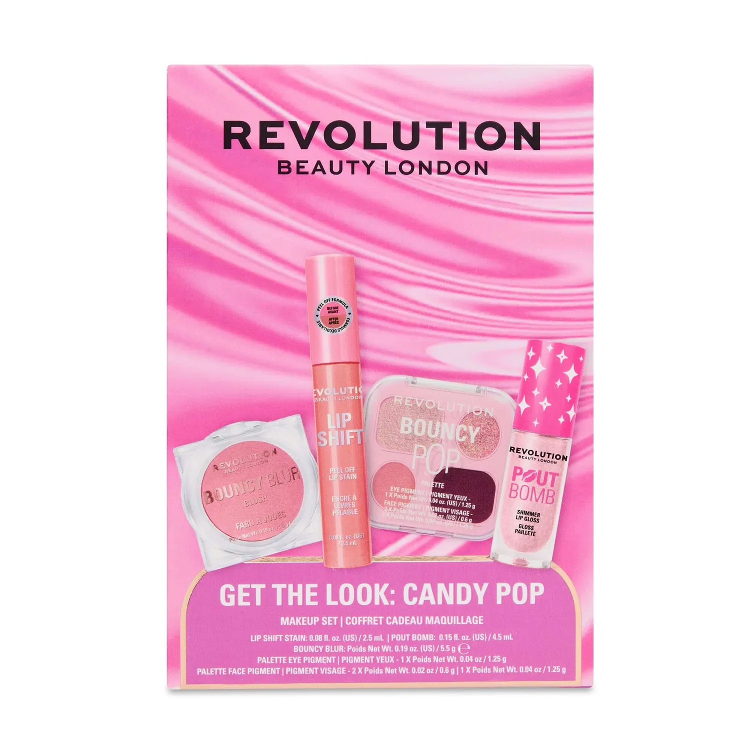 Revolution Get The Look Candy Pop coffret maquillage rose 3 pièces