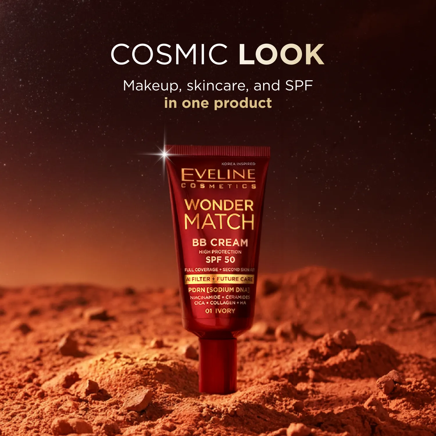 Eveline Wonder Match BB Crème SPF50 Teinte Moyenne Satinée