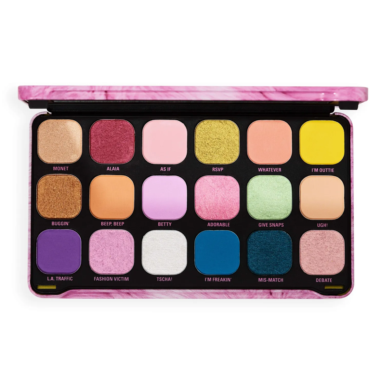 Revolution x Clueless As If palette fards à paupières 18 teintes mates