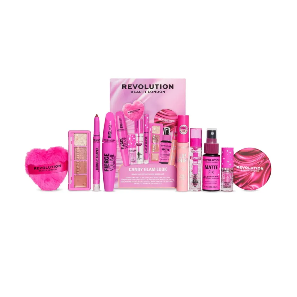 Revolution Candy Glam Look coffret maquillage 9 pièces nude rosé