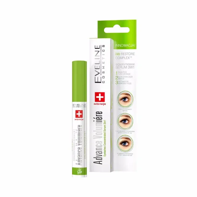 Eveline Cosmetics Sos Lash Booster Advance Volumière 3in1 sérum cils