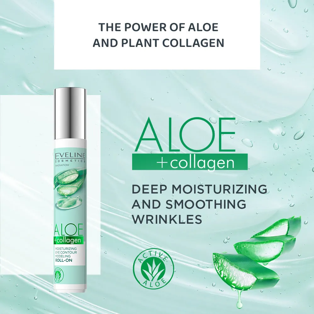 Eveline Aloe Collagen gel contour des yeux roll-on hydratant