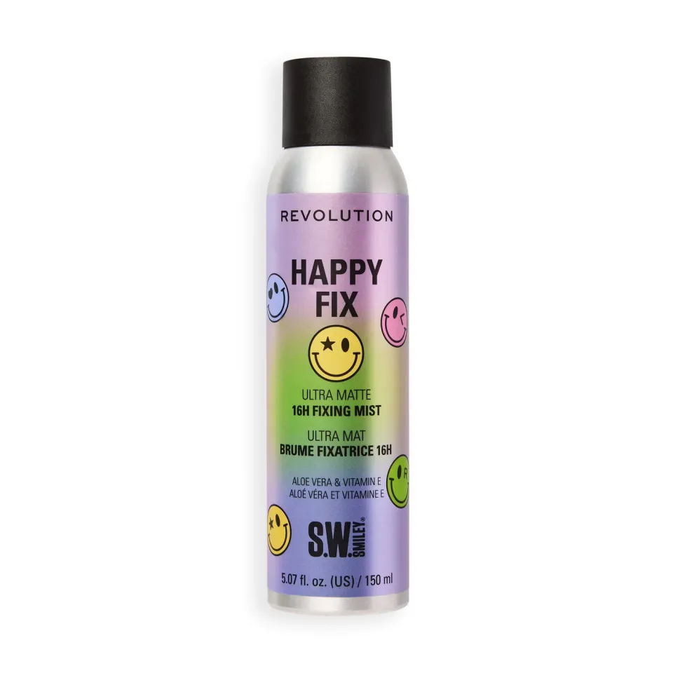 Revolution x S.W. Smiley Superfix Happy Fix spray mat fixateur