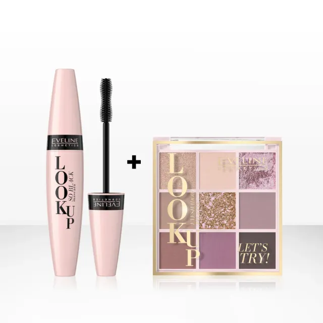 Eveline Cosmetics Look Up set mascara + palette fards bestseller
