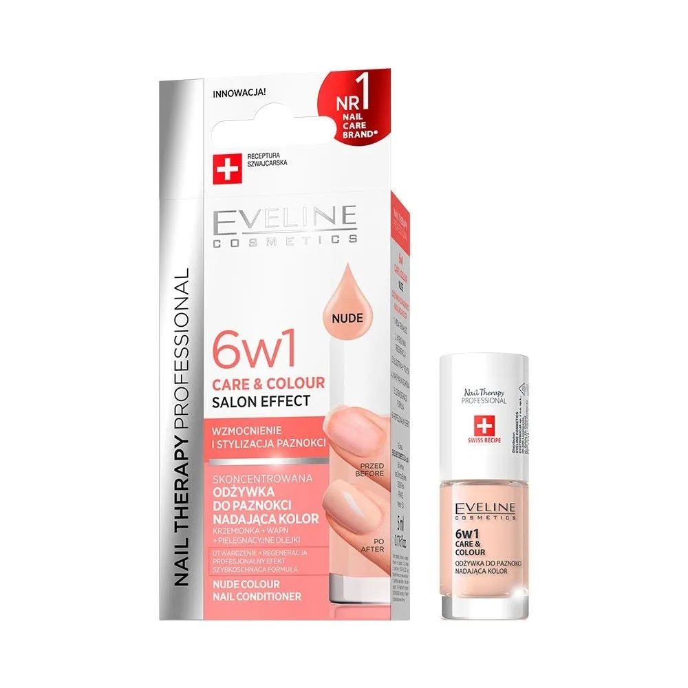 Eveline Nail Therapy soin coloré 6en1 nude couvrance moyenne