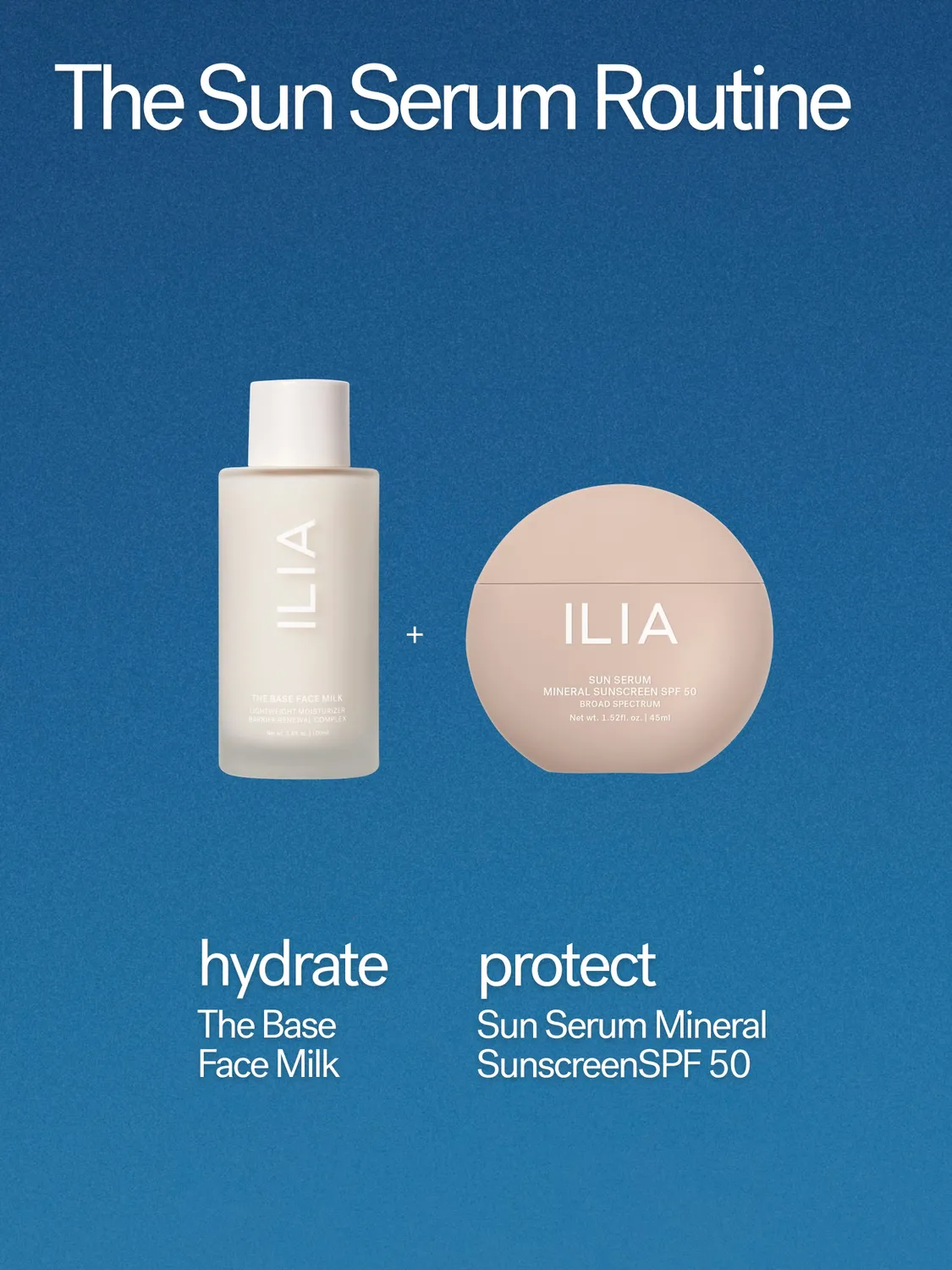 Ilia Skincare + SPF 50 Duo coffret soin solaire