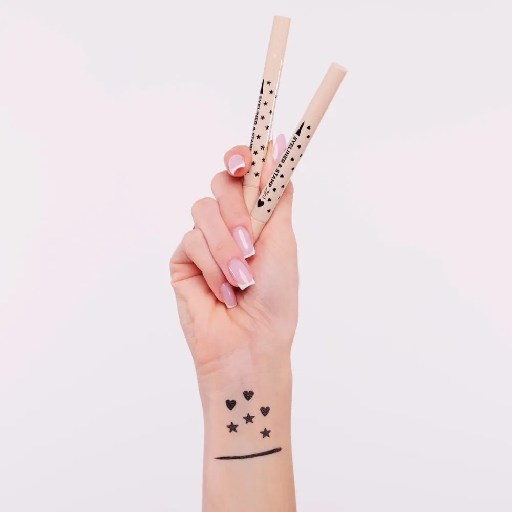 Eveline Eyeliner Stamp 2en1 noir cœur