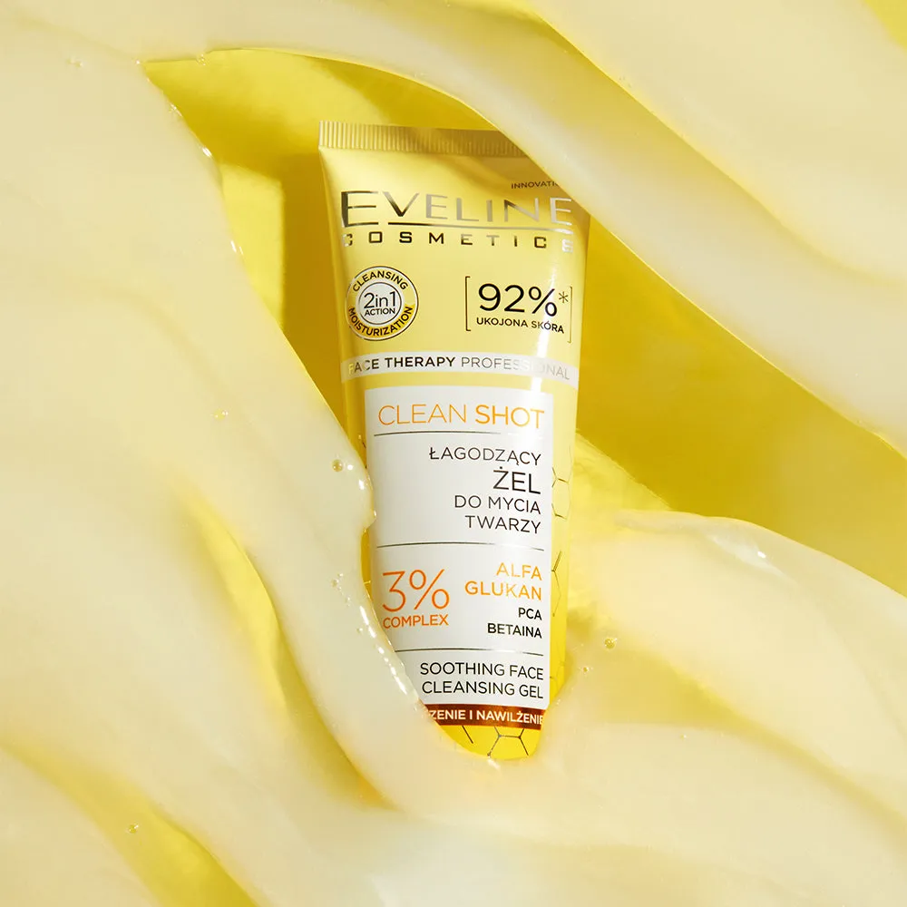 Eveline Clean Shot gel nettoyant apaisant peaux sensibles