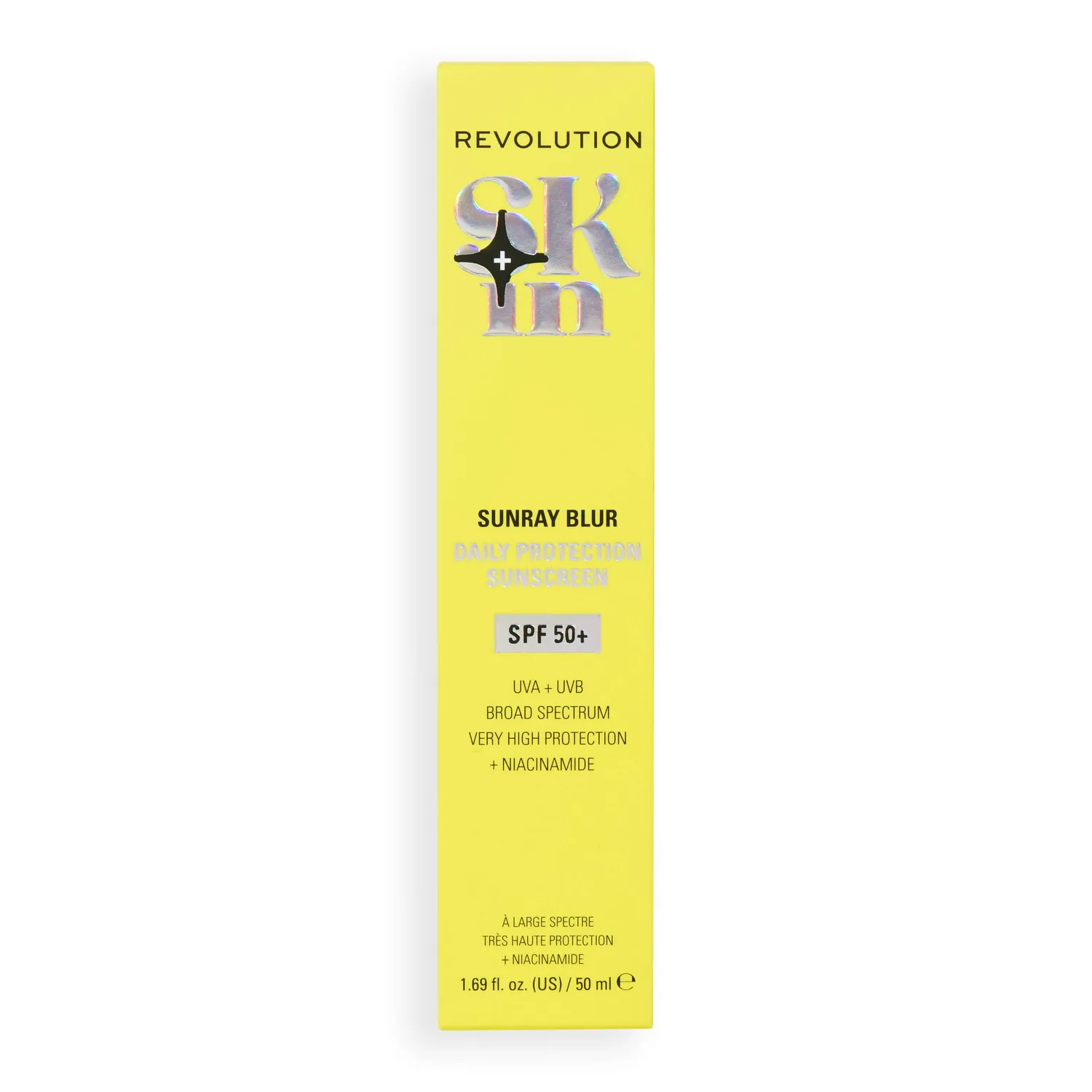 Revolution Sunray Blur crème solaire visage SPF50+ niacinamide