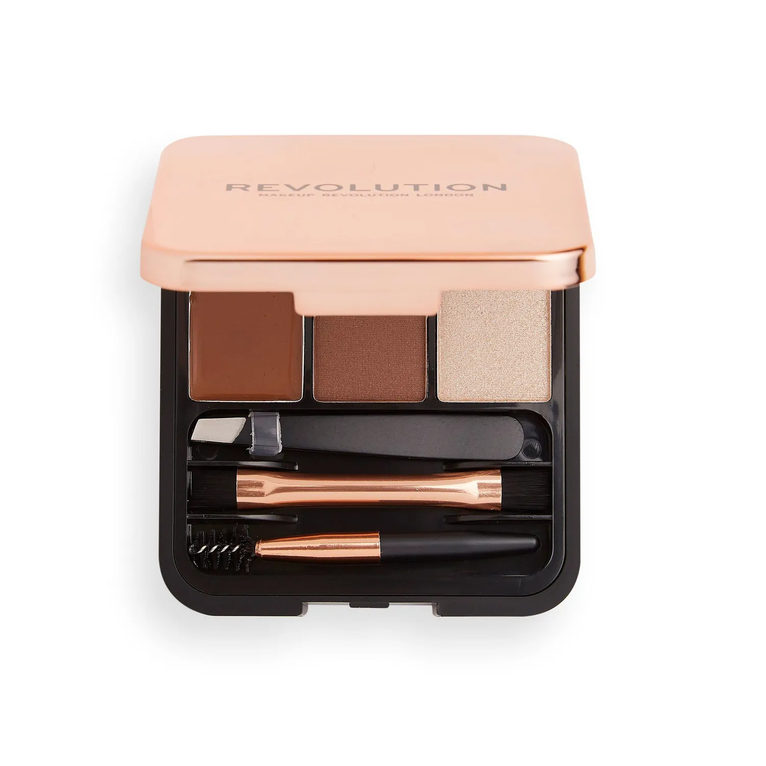 Revolution Brow Sculpt Kit Medium Brown kit sourcils 3-en-1