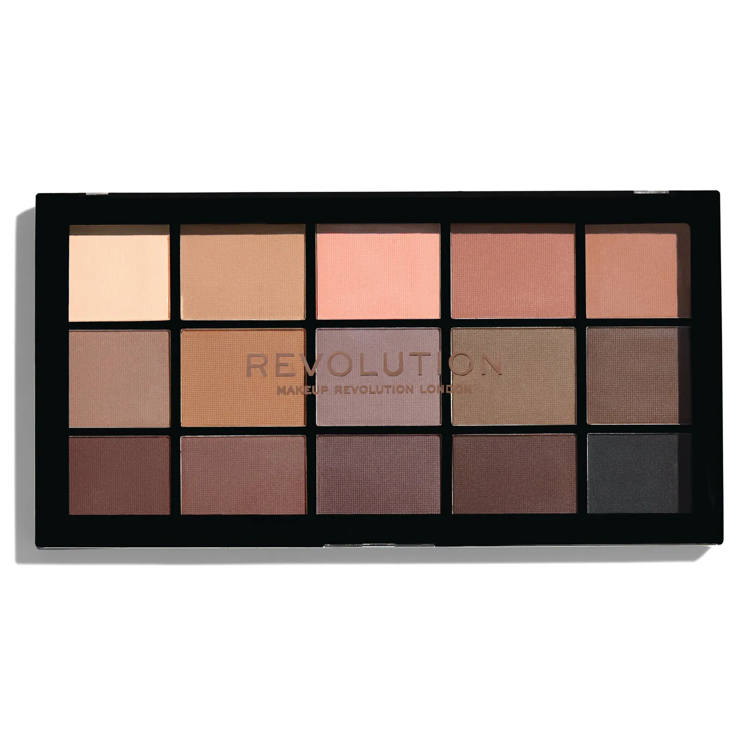 Revolution Reloaded Basic Mattes palette 15 fards nude