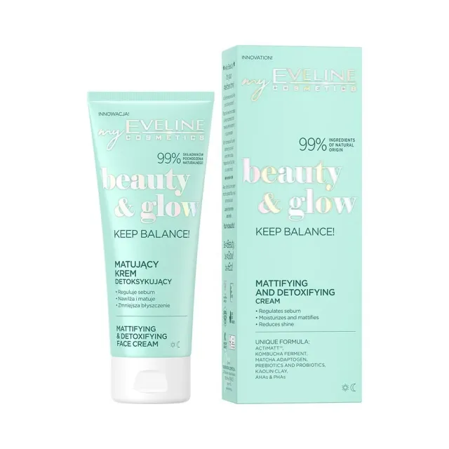 Eveline Cosmetics Beauty Glow Mattifying Detoxifying crème matifiante