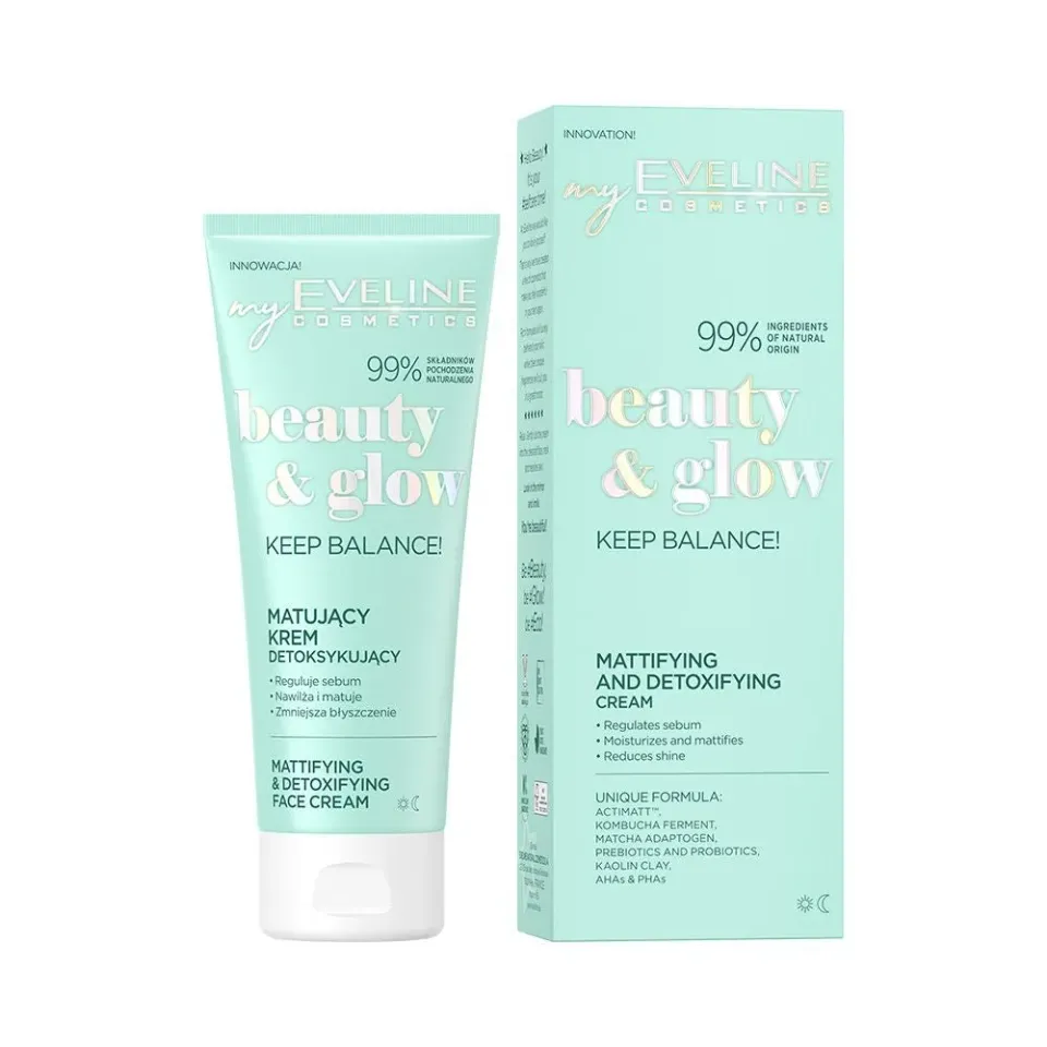 Eveline Cosmetics Beauty Glow Mattifying Detoxifying crème matifiante
