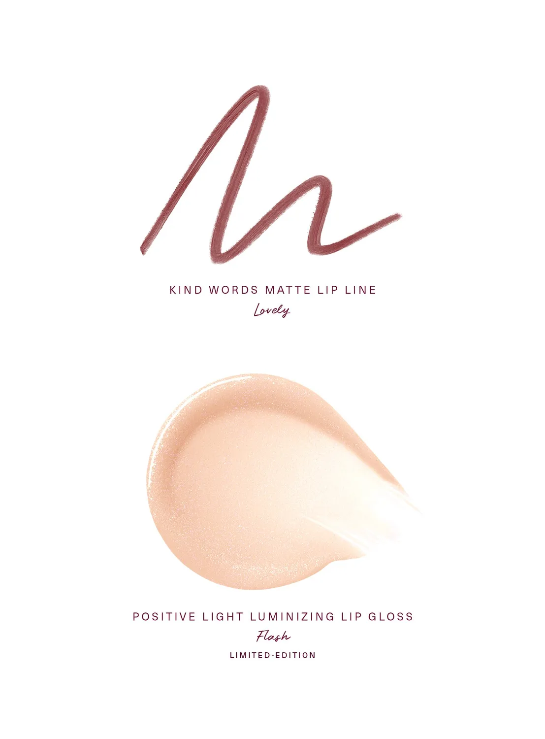 Rare Beauty Luminous Faves Lip Duo duo lèvres Lovely Flash nacré