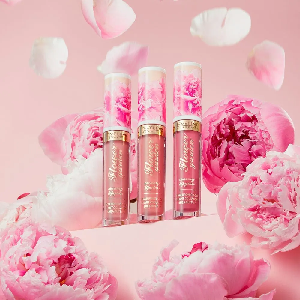 Eveline Flower Garden gloss lèvres crémeux vegan nourrissant