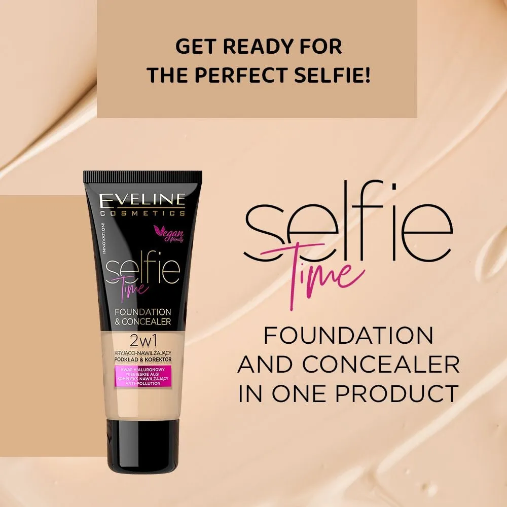 Eveline Selfie Time Fond de Teint 2en1 Correcteur Couvrant