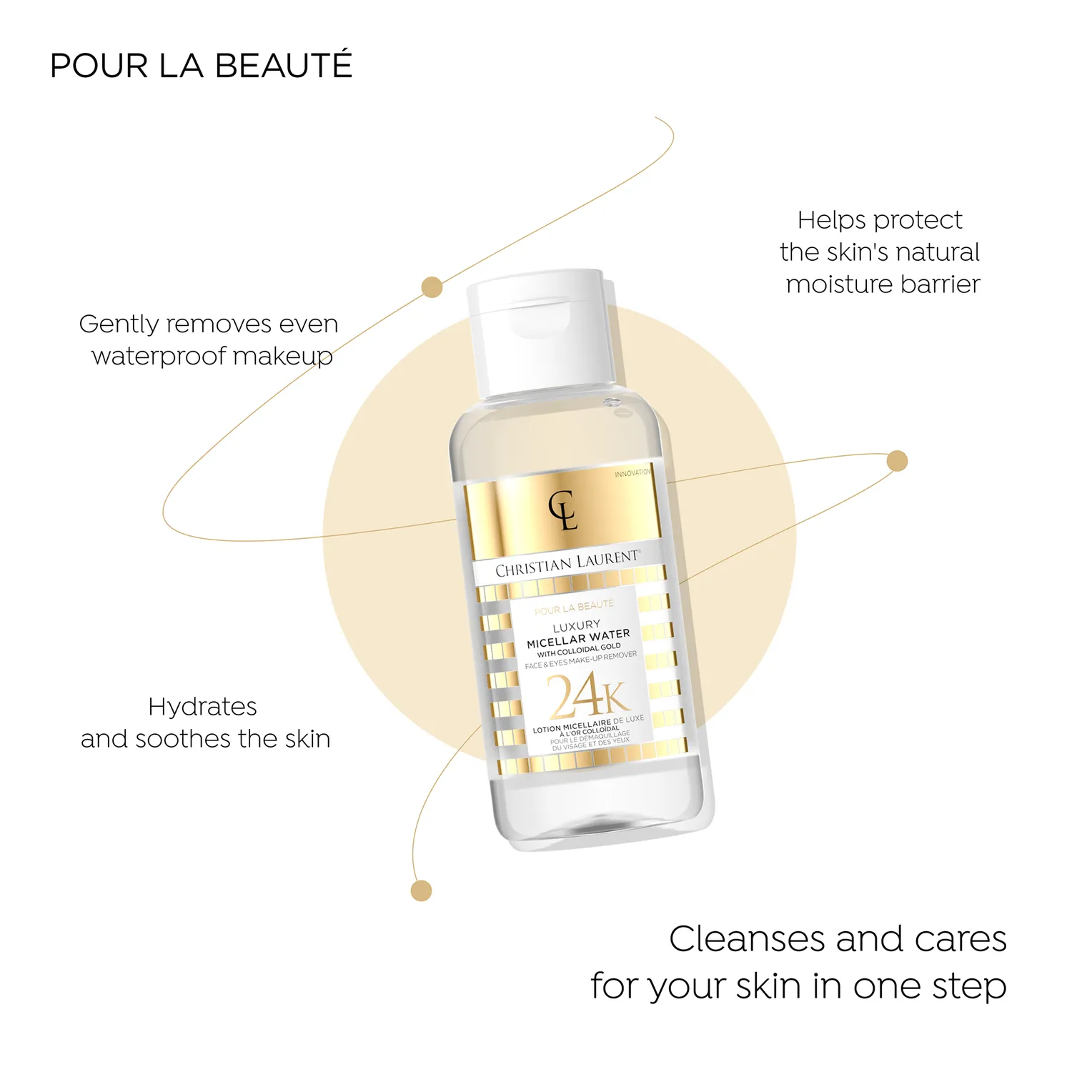 Eveline Christian Laurent eau micellaire or 24K 100 ml