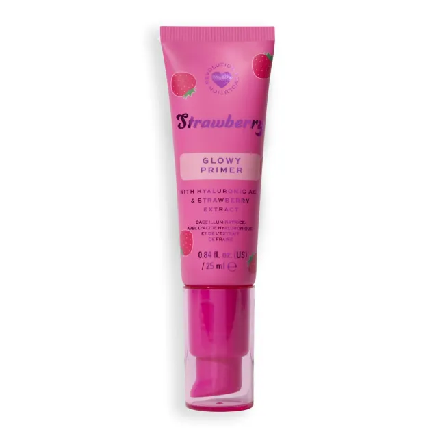 I Heart Revolution Strawberry Glow primer teint éclat fraise