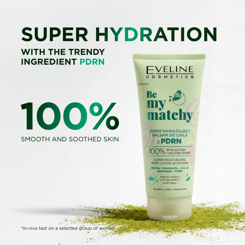 Eveline Be My Matchy lait corps hydratant matcha PDRN