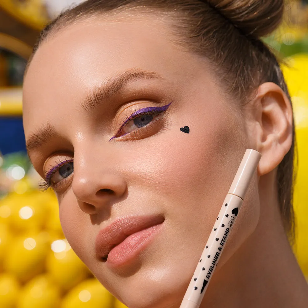 Eveline Eyeliner Stamp 2en1 noir cœur