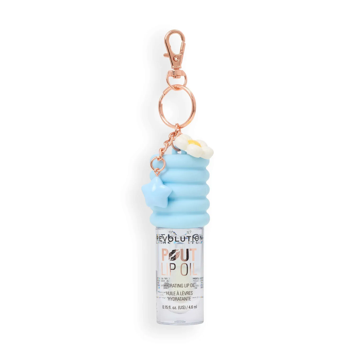 Revolution Pout huile à lèvres Blue Charm litchi brillance