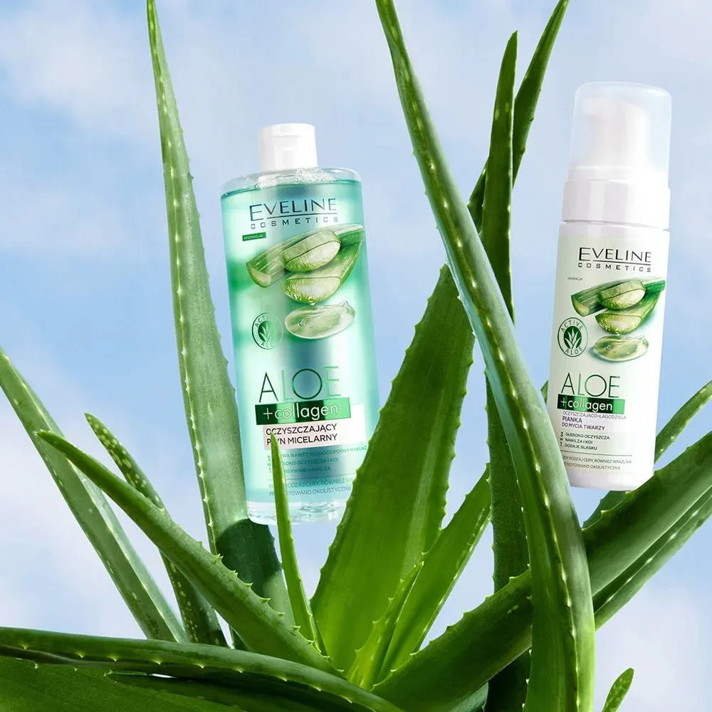 Eveline Cosmetics Aloe Collagen eau micellaire waterproof vegan