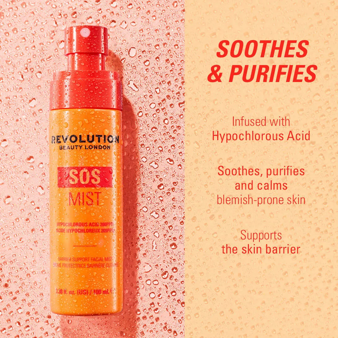 Revolution SOS Barrier Support brume visage acide hypochloreux