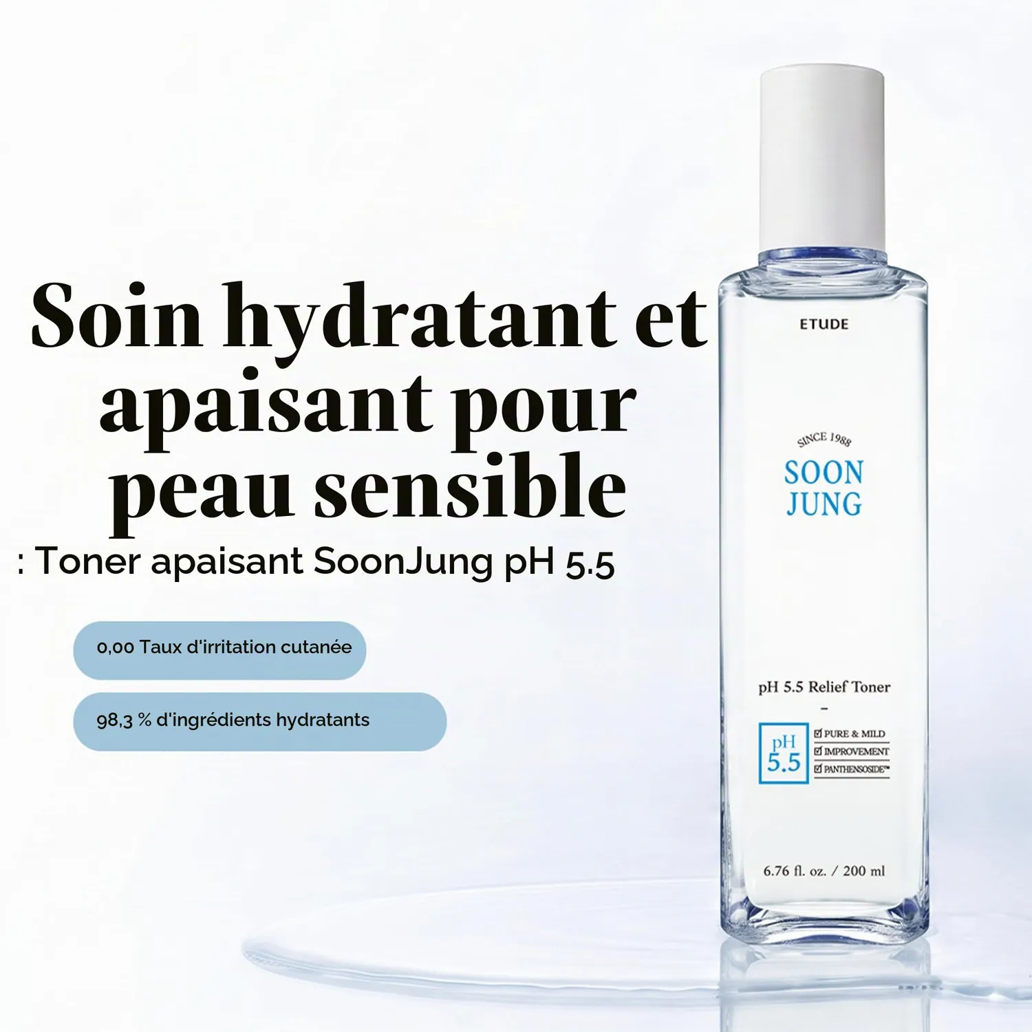 Etude House Soonjung pH 5.5 toner visage 200 ml peau sensible