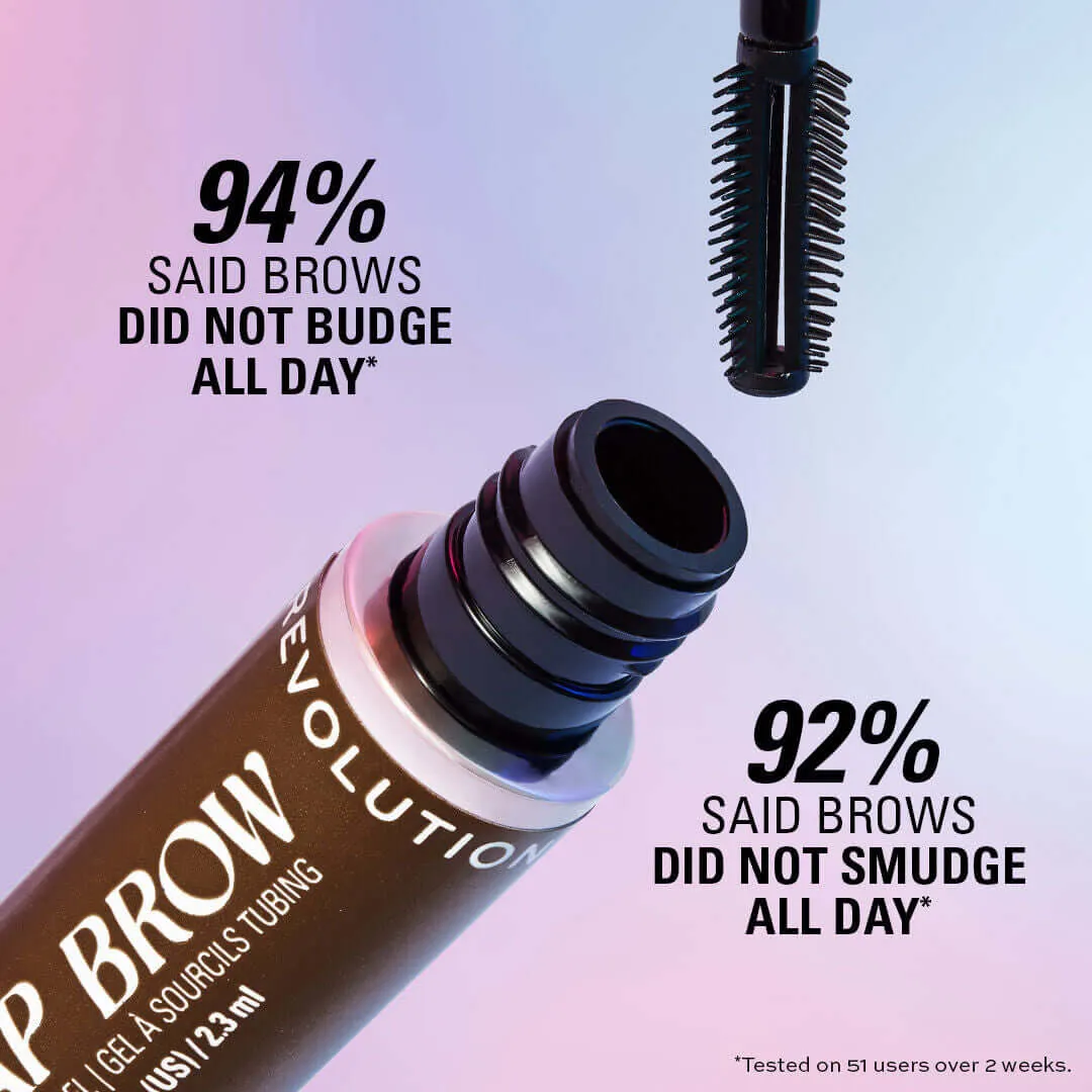 Revolution Wrap Brow gel sourcils tubing marron moyen chaud