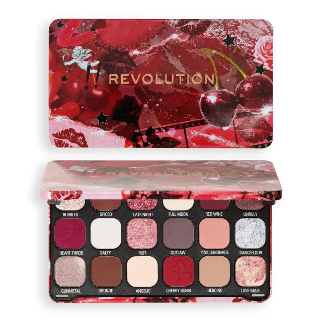 Revolution Forever Flawless Cherry Rebel palette fards mats