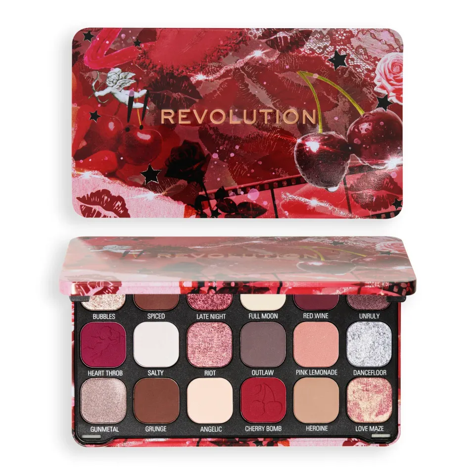 Revolution Forever Flawless Cherry Rebel palette fards mats