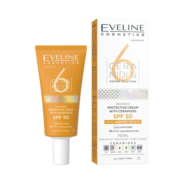 Eveline 6 Ceramides crème barrière SPF50 céramides