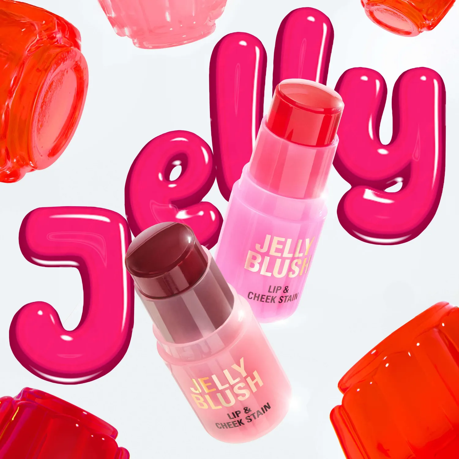 Revolution Jelly Blush Stick Lèvres Joues Cherry Red