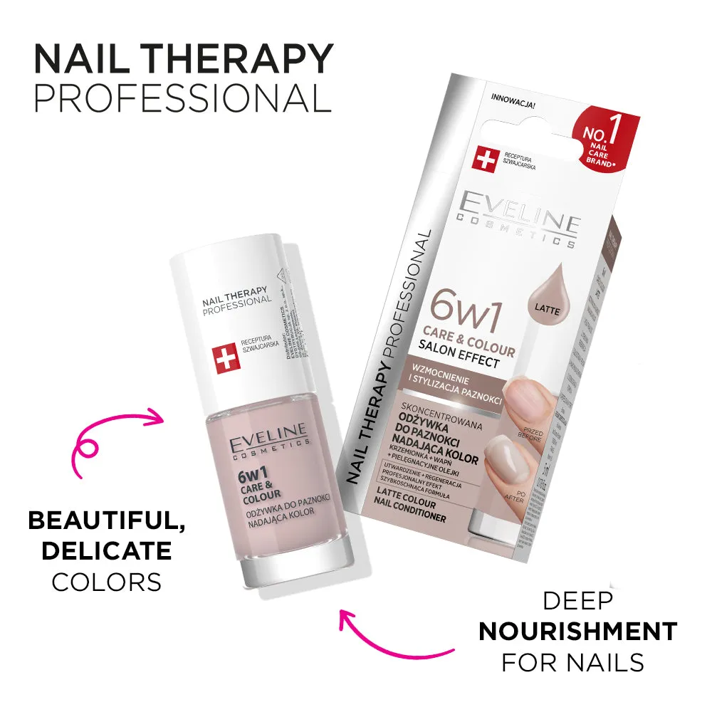 Eveline Nail Therapy soin coloré 6en1 nude couvrance moyenne