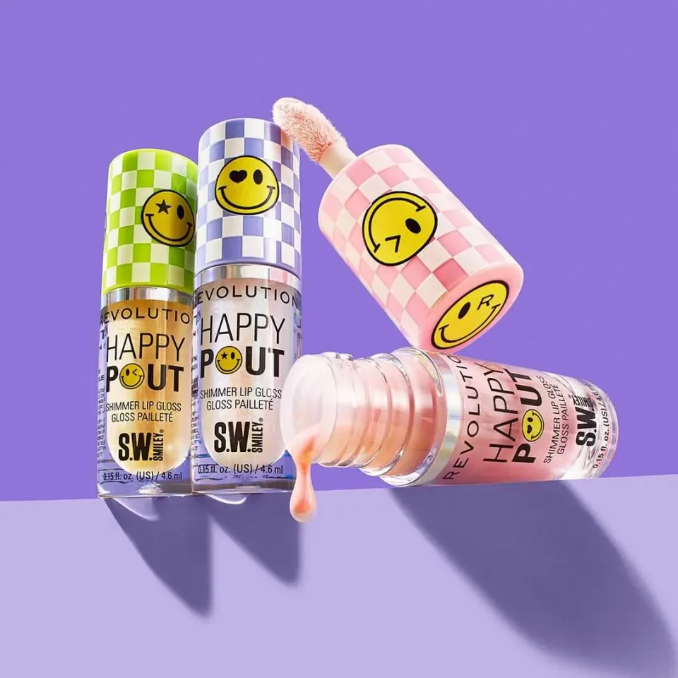Revolution x Smiley Happy Pout gloss lèvres Sunbeam doré