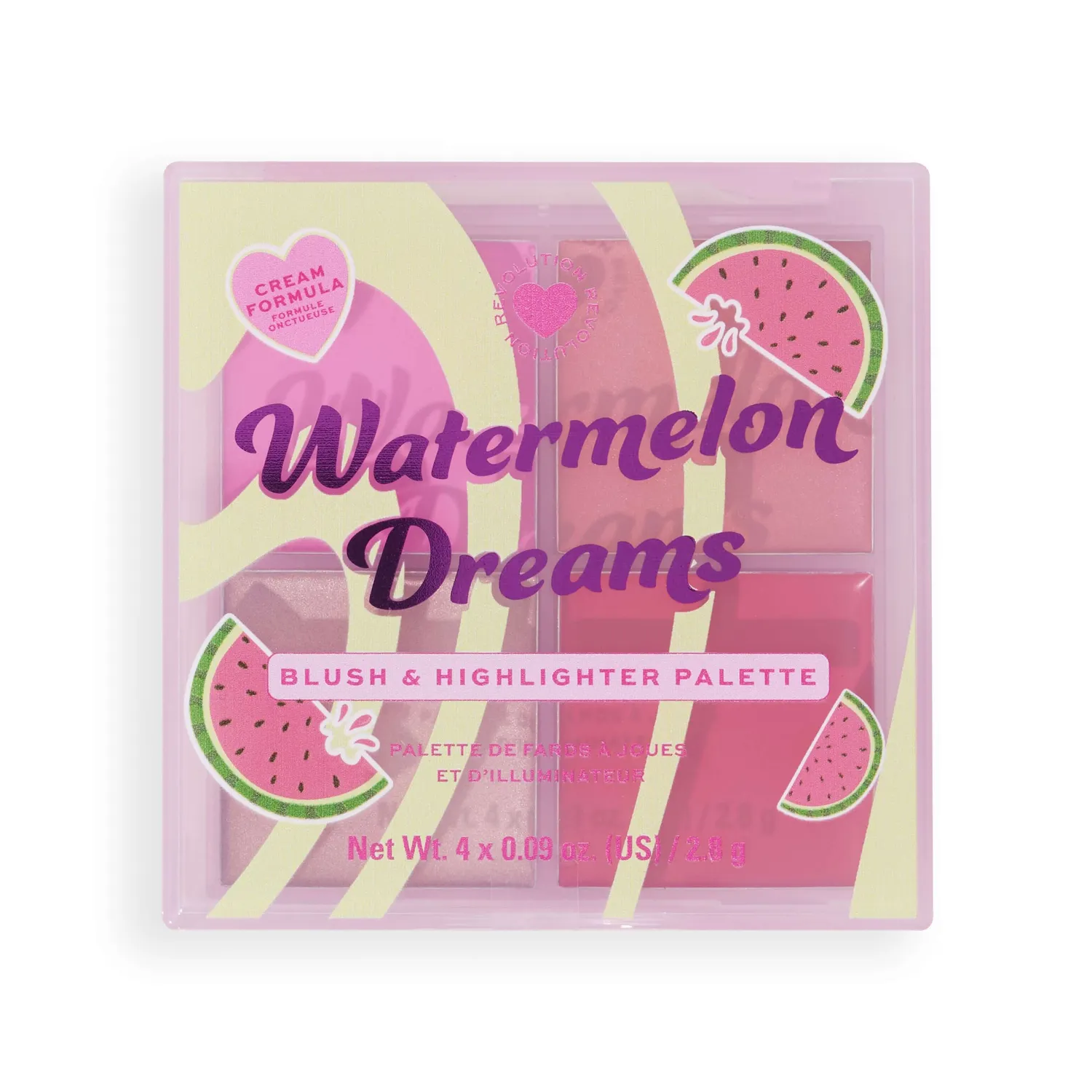 I Heart Revolution Watermelon Dreams quad blush highlighter