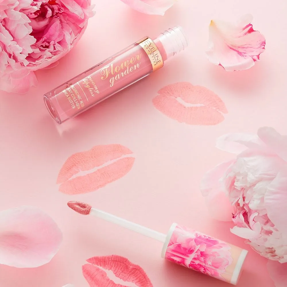 Eveline Flower Garden gloss lèvres crémeux vegan nourrissant
