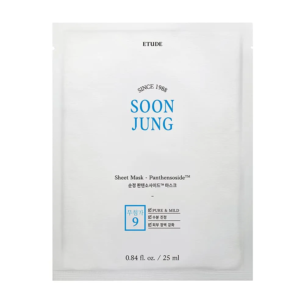 Etude House Soonjung Panthensoside masque tissu 5 pièces peau sensible