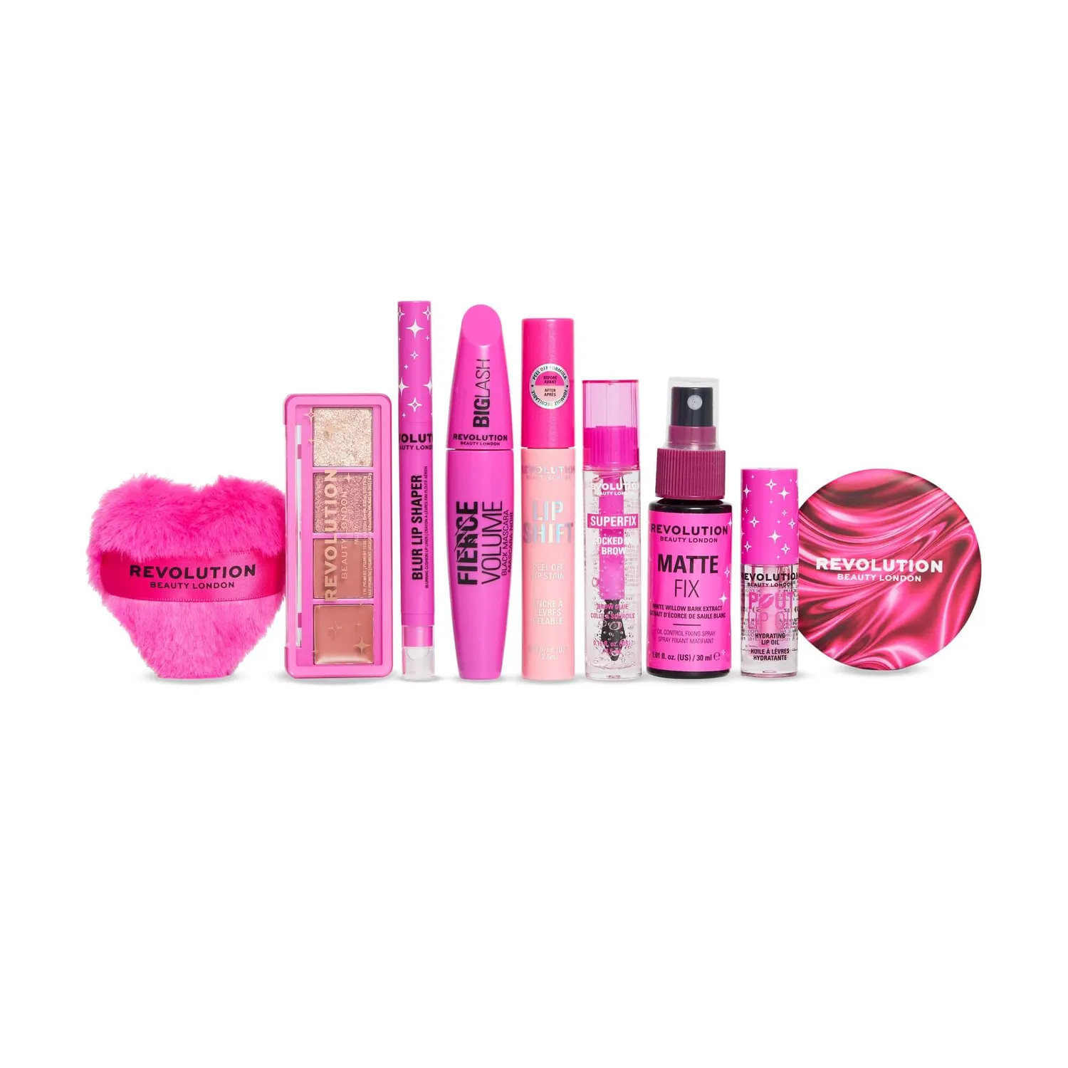 Revolution Candy Glam Look coffret maquillage 9 pièces nude rosé