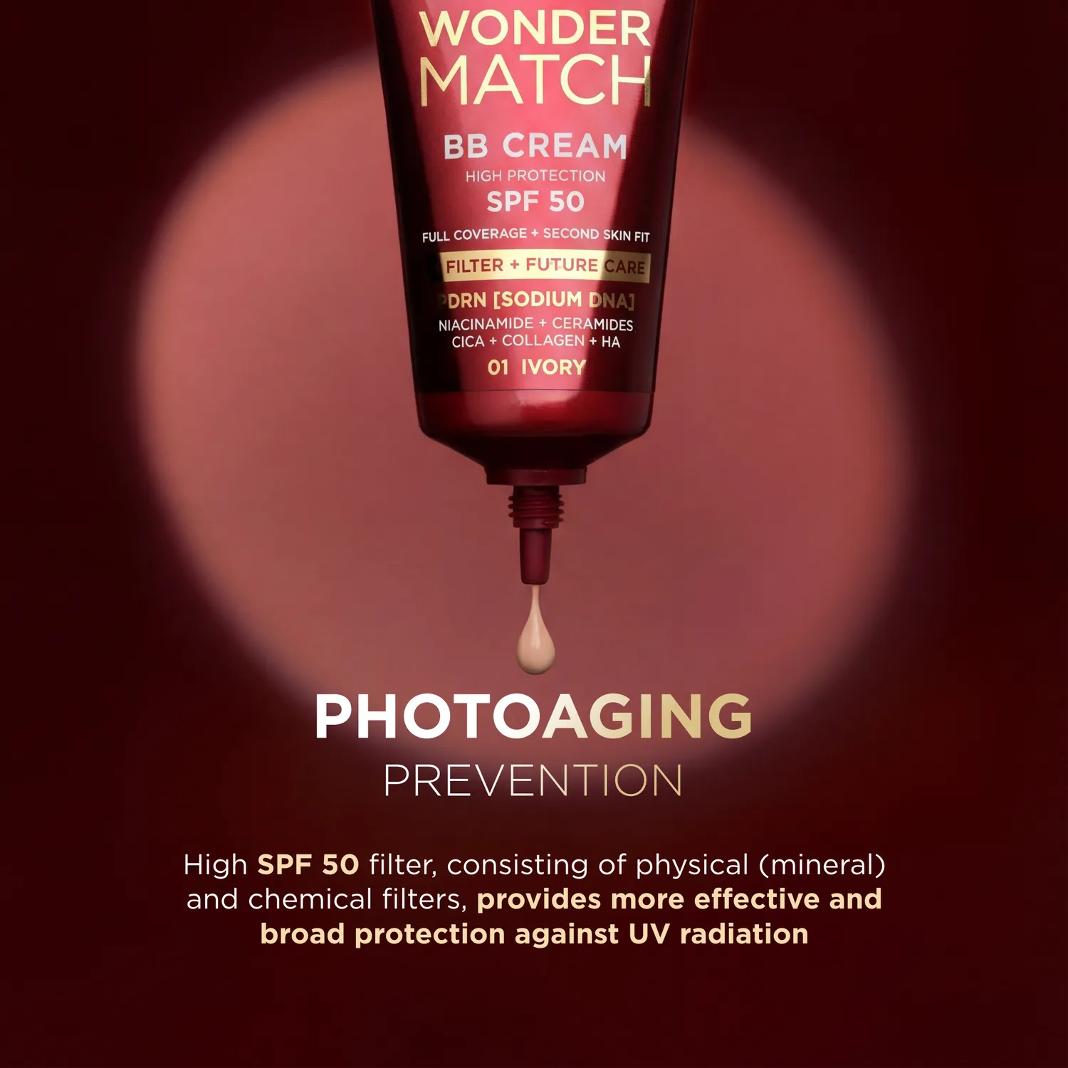 Eveline Wonder Match BB Crème SPF50 Teinte Moyenne Satinée