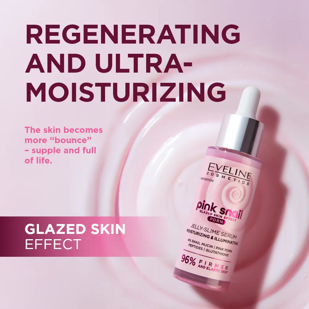 Eveline Pink Snail serum visage hydratant éclat peptides