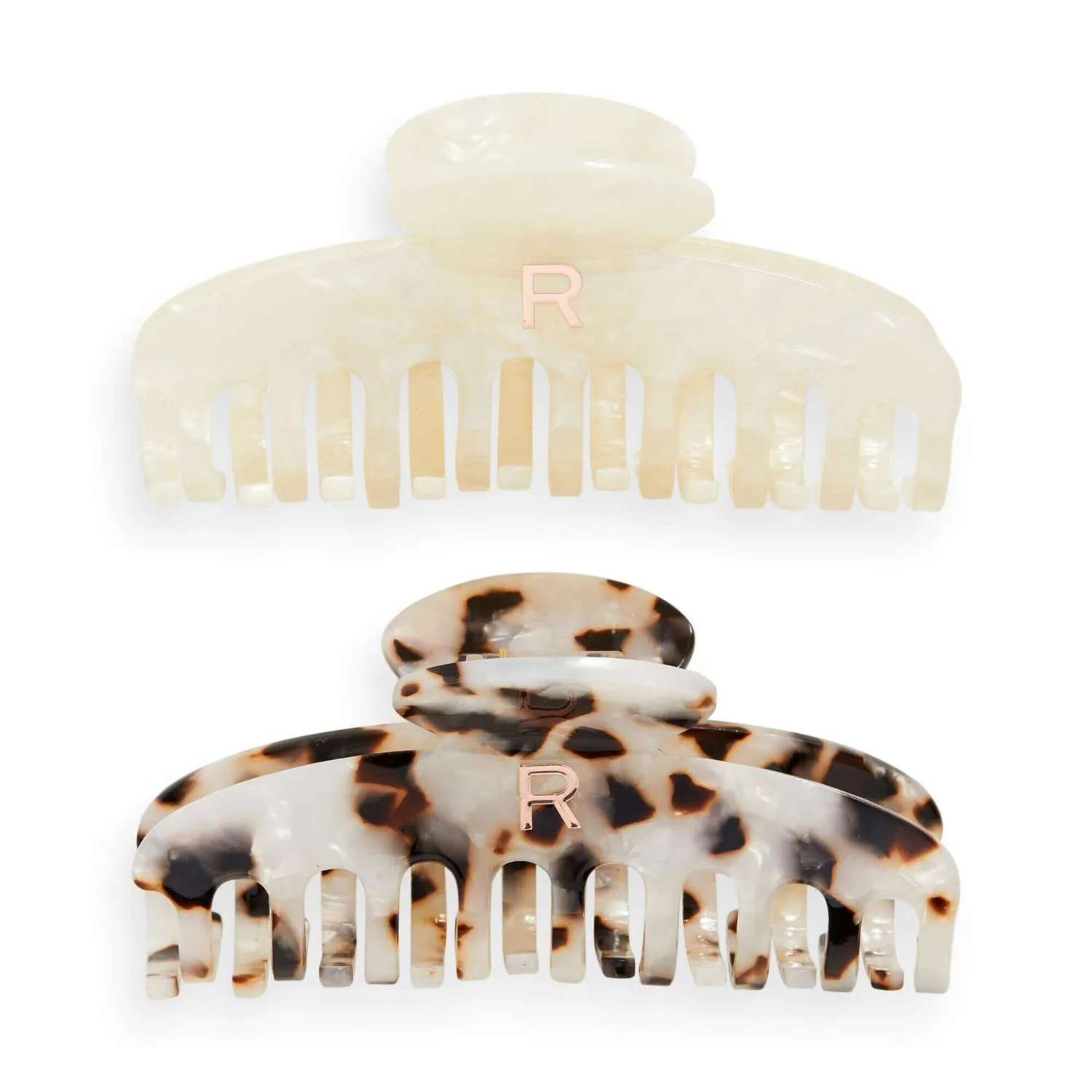 Revolution Haircare Acetate Claw Clip pince crabe écaille lot 2