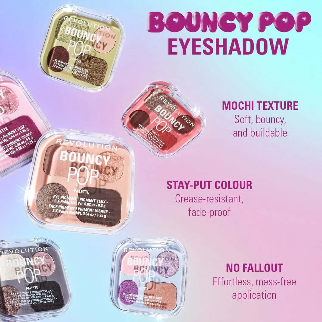 Revolution Bouncy Pop palette fard à paupières mochi vegan